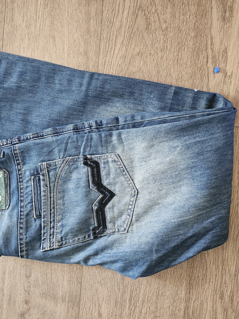 Men's Blue Washed Denim Jeans